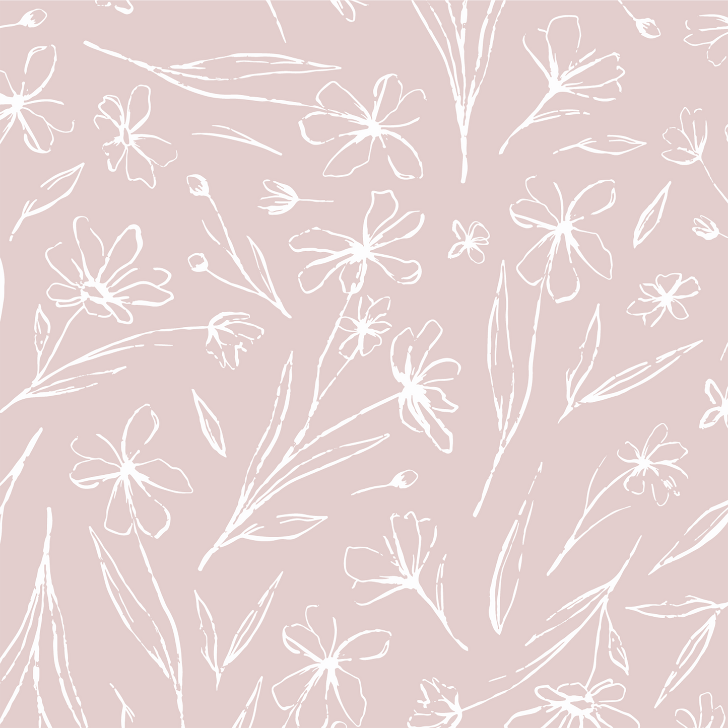 Ditsy Floral Wallpaper - Blush