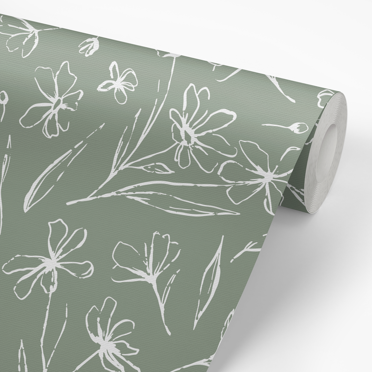 Ditsy Floral Wallpaper - Sage