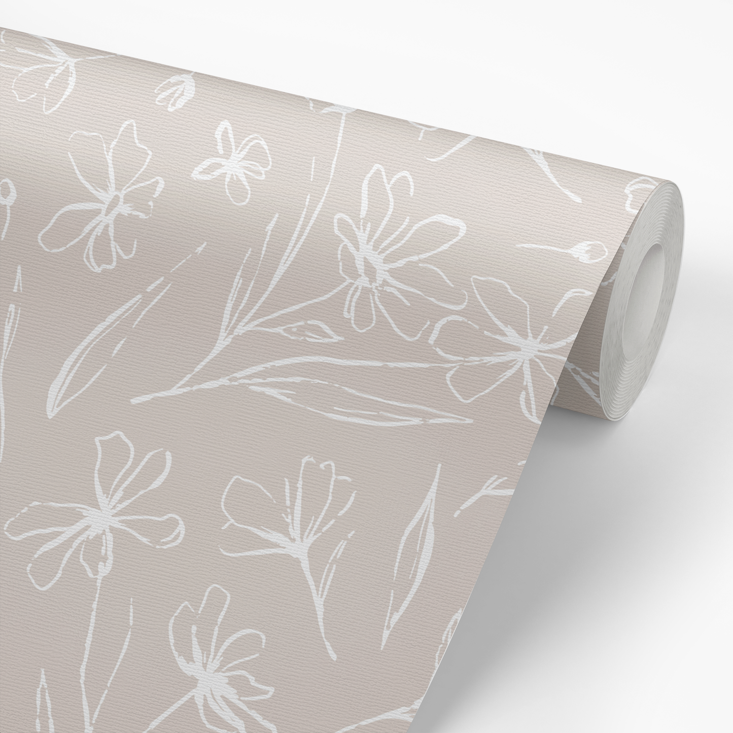 Ditsy Floral Wallpaper - Taupe