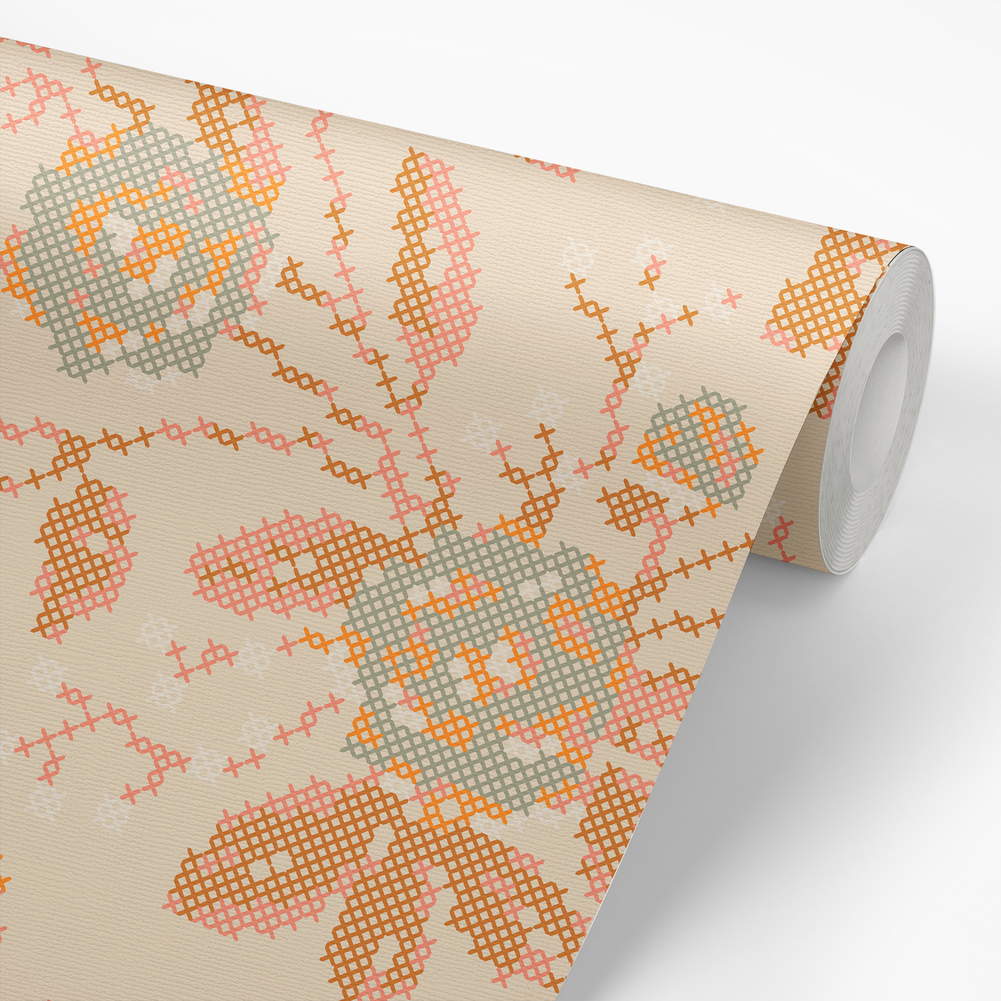 Cross Stitch Flowers Wallpaper - Summer