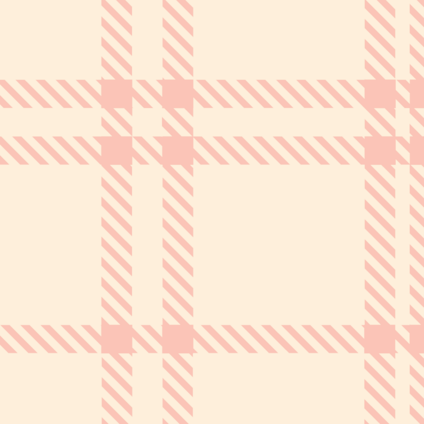 Classic Plaid Wallpaper - Pink and Ivory