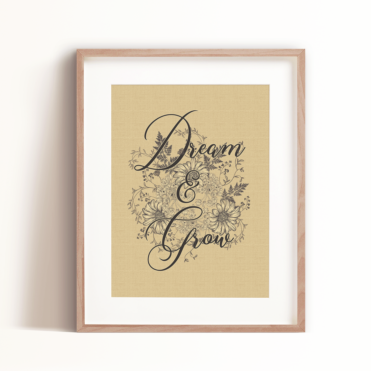 Dream and Grow Art Print - Golden