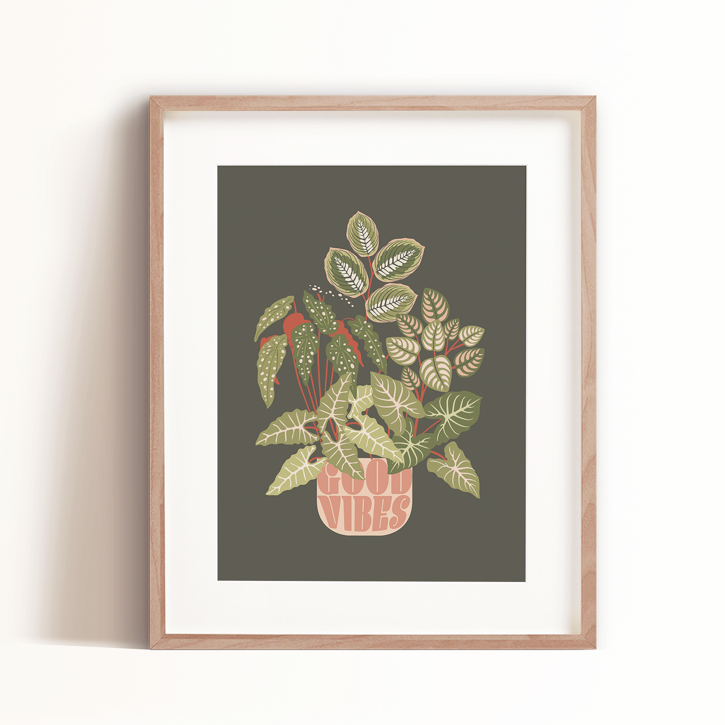 Good Vibes Art Print - Green