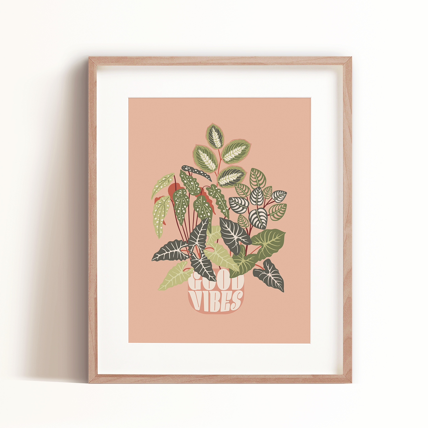Good Vibes Art Print - Peach