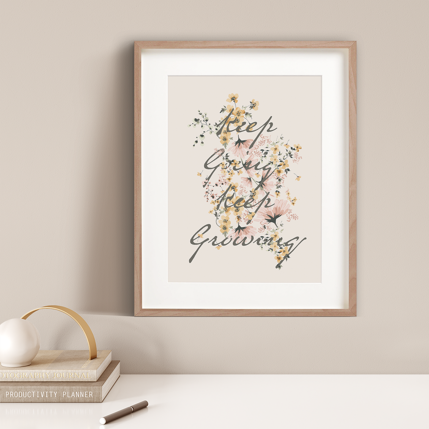 Keep Going Art Print - Cream
