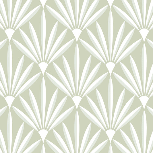 Modern Palms Wallpaper - Seafoam
