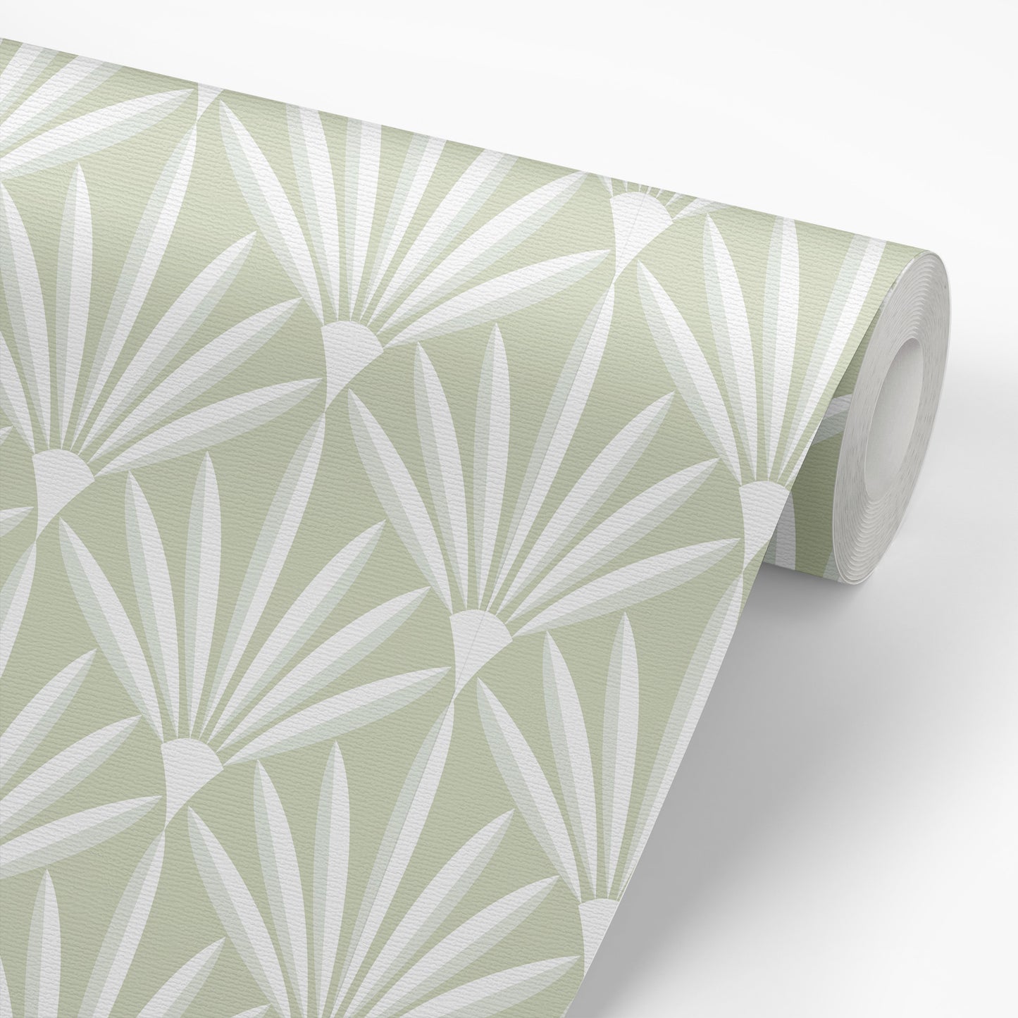 Modern Palms Wallpaper - Seafoam