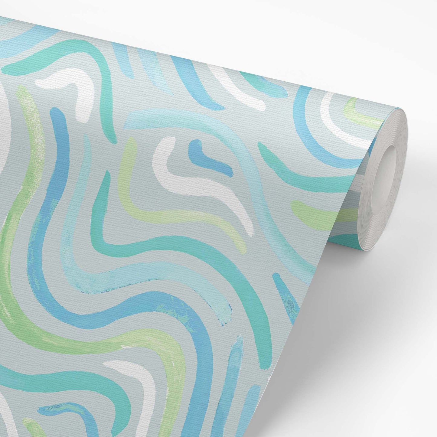 Wallpaper panel featuring Iris + Sea Modern Rainbow- Turquoise Peel and Stick Wallpaper - a modern pattern