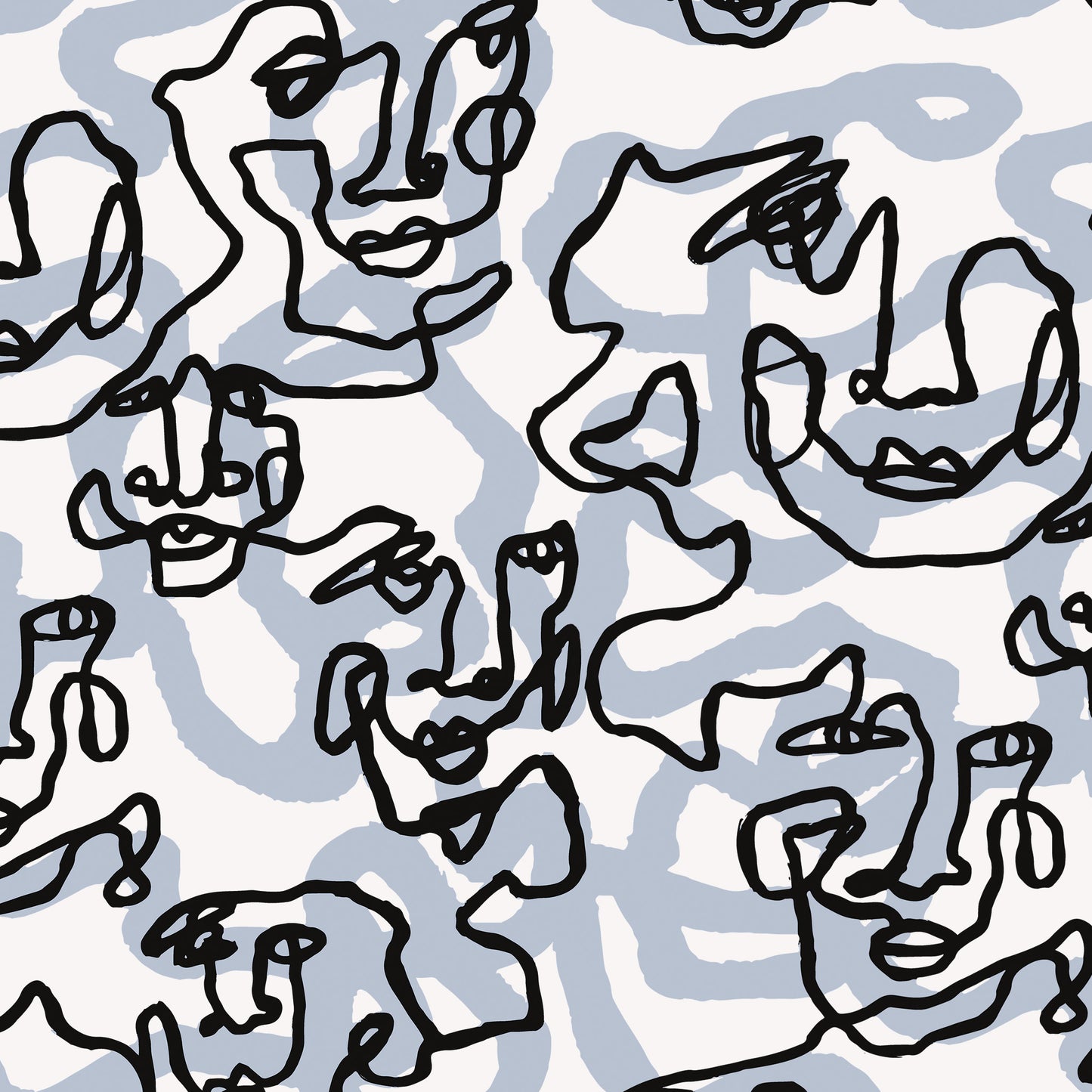 La Cara Wallpaper - Blue