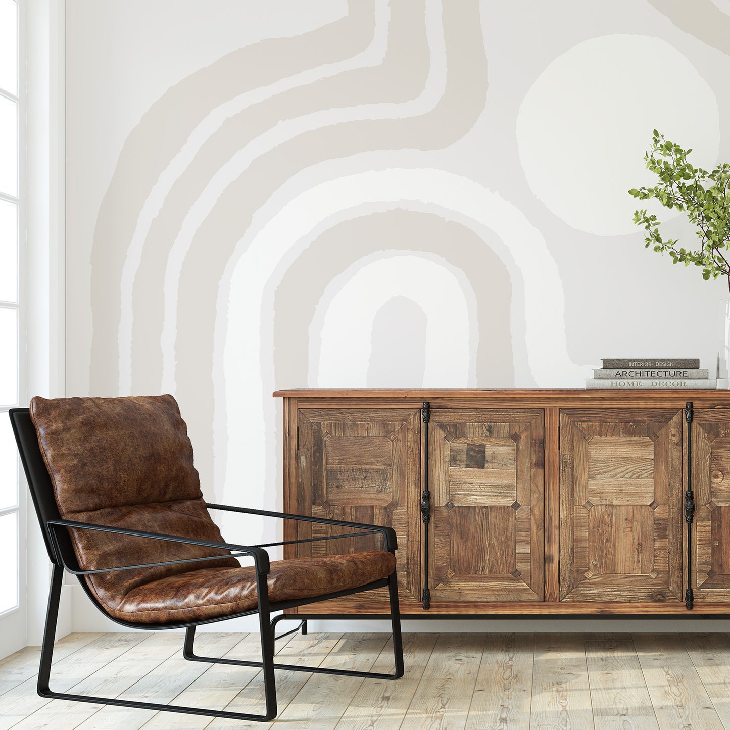 Midcentury Wallpaper - Gray