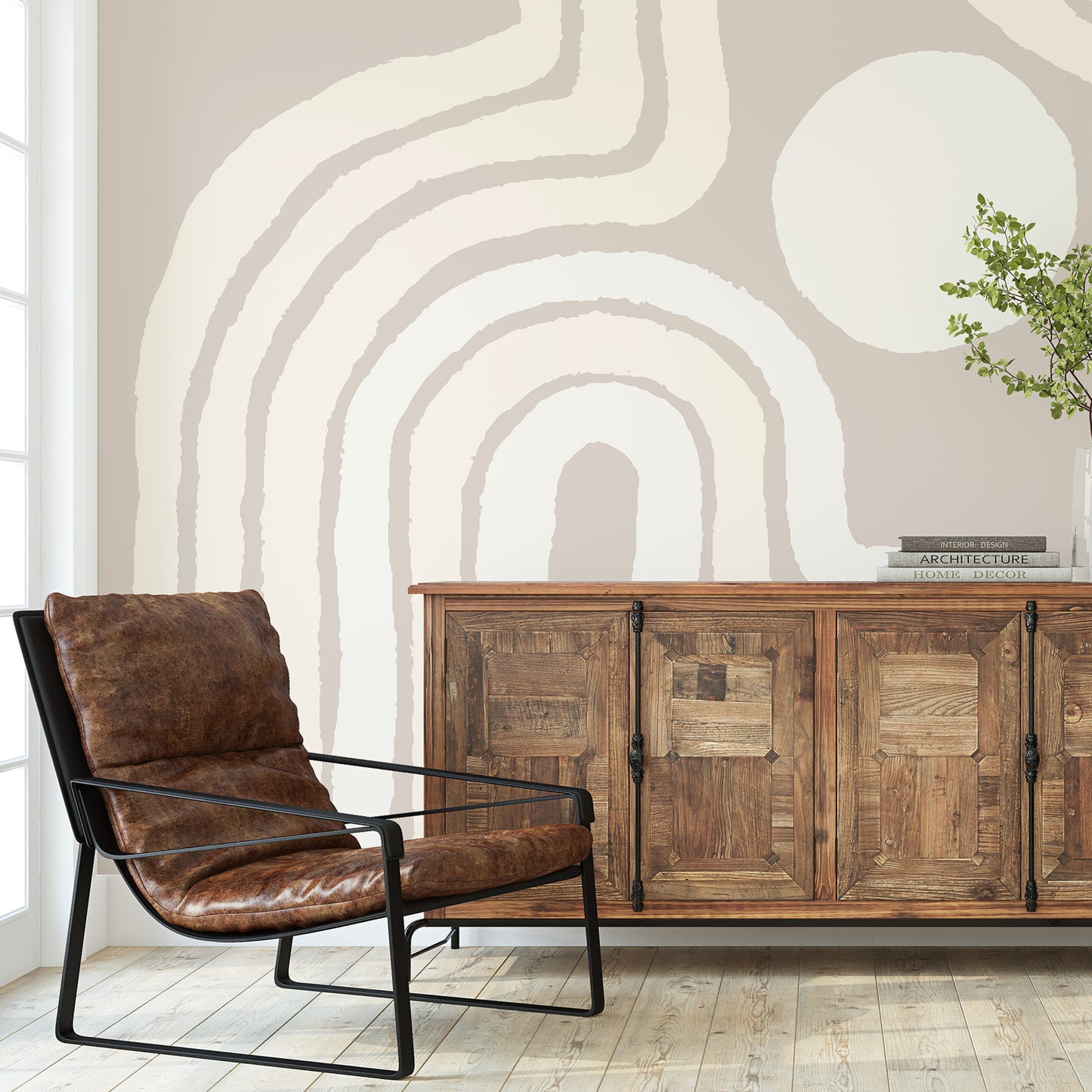 Midcentury Wallpaper - Taupe