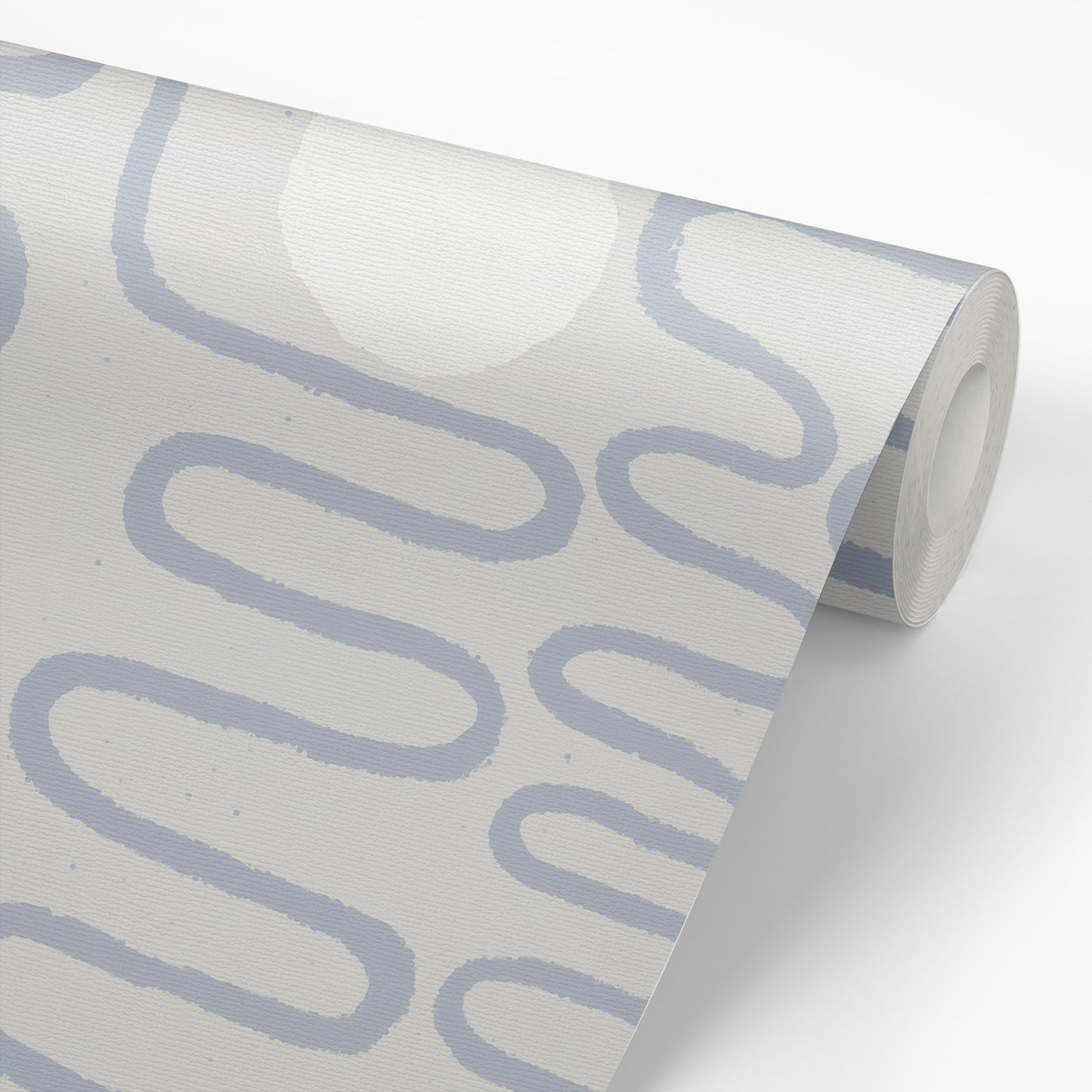 Circle Squiggle Wallpaper - Blue