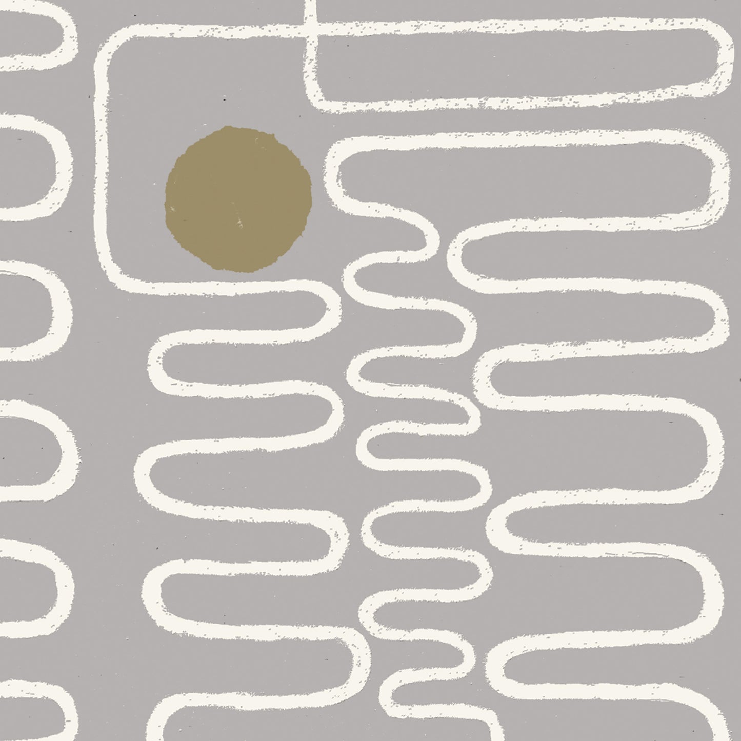 Circle Squiggle Wallpaper - Gray