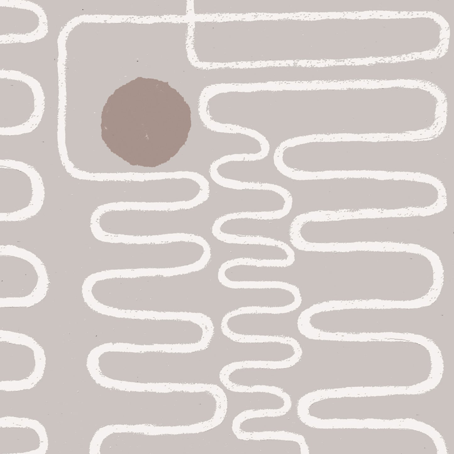 Circle Squiggle Wallpaper - Mocha