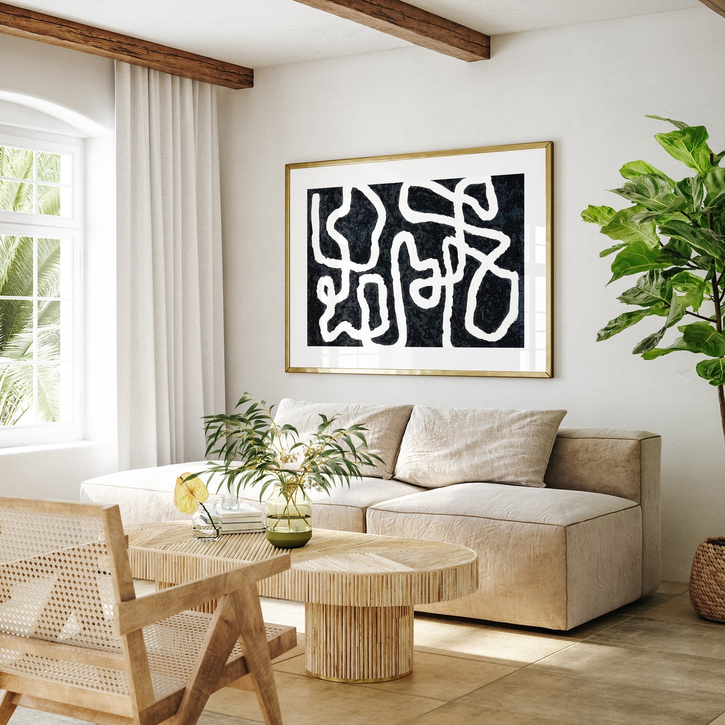 Morphic Art Print - Black