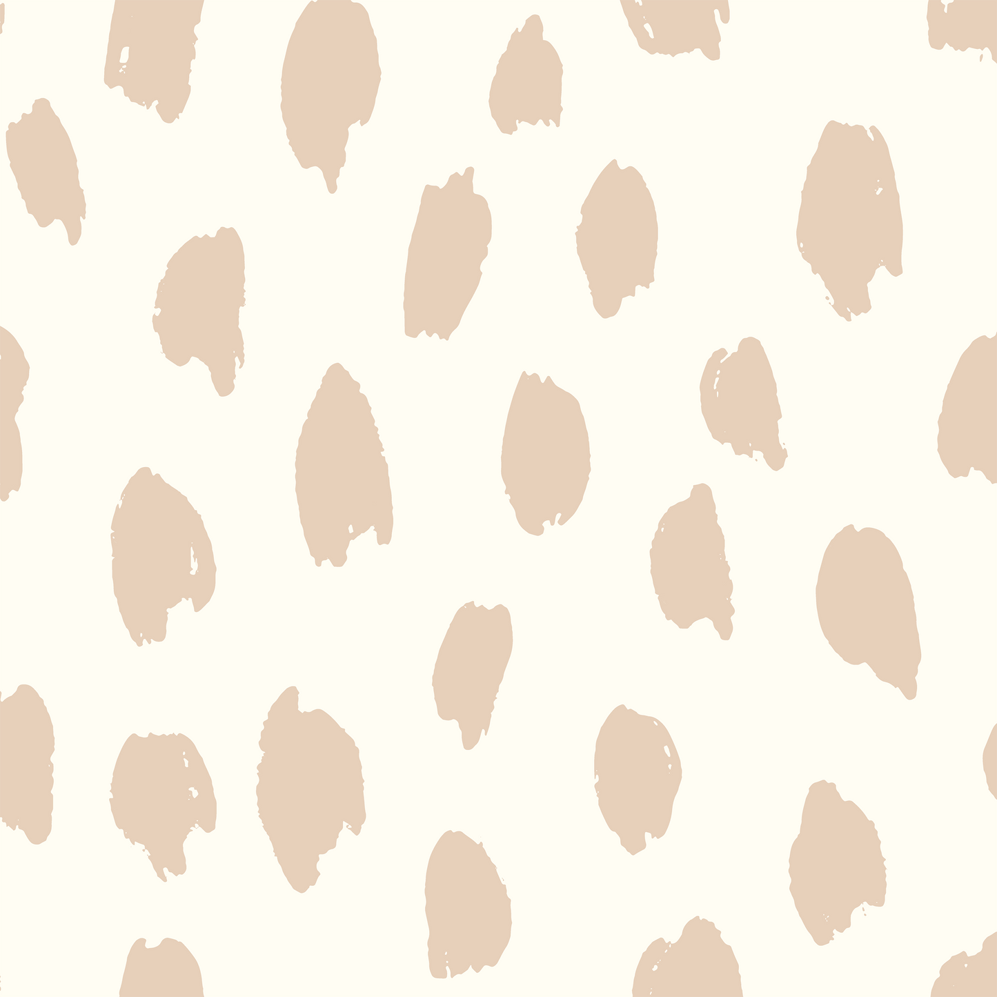 Painted Animal Wallpaper - Cream