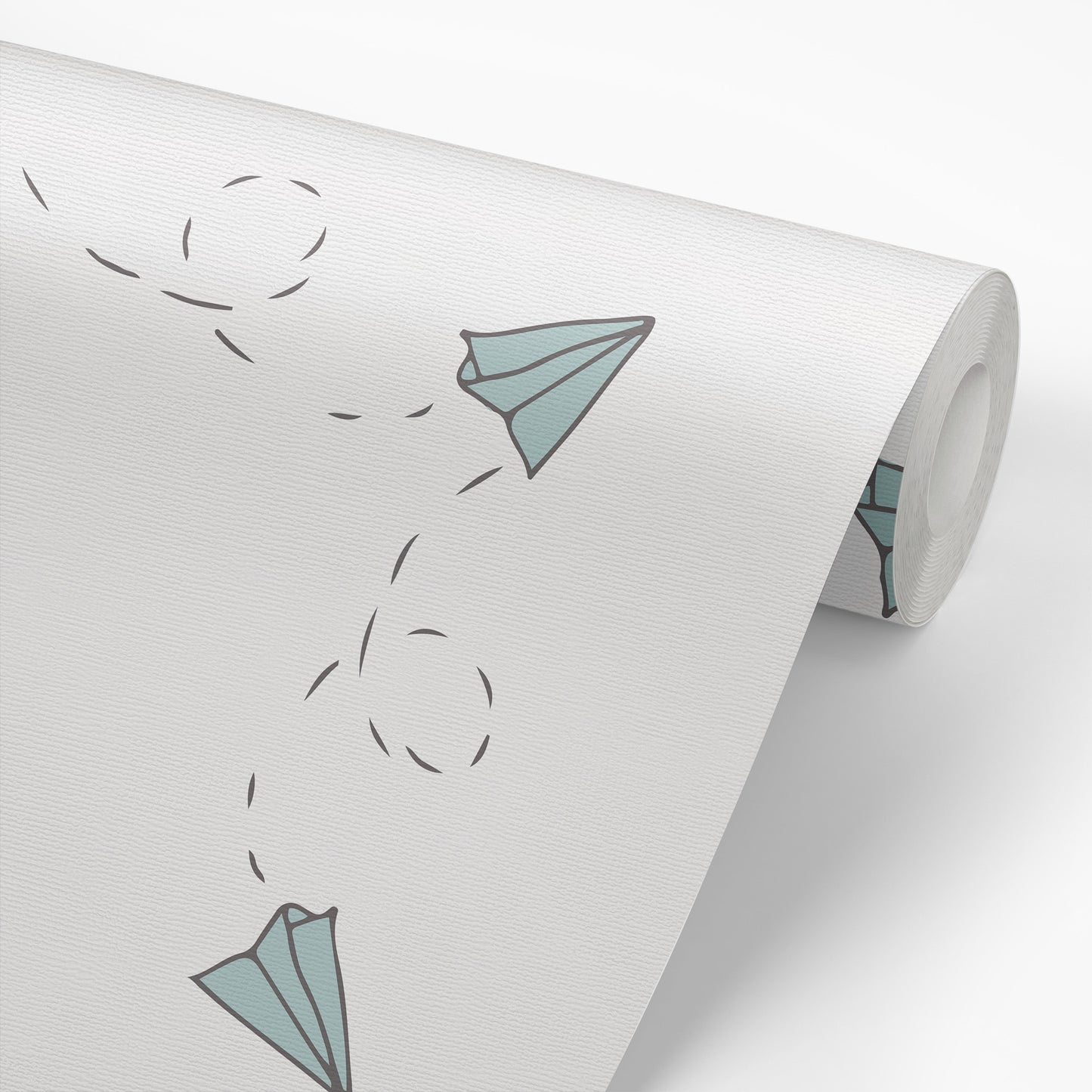 Paper Planes Wallpaper - Blue Sage