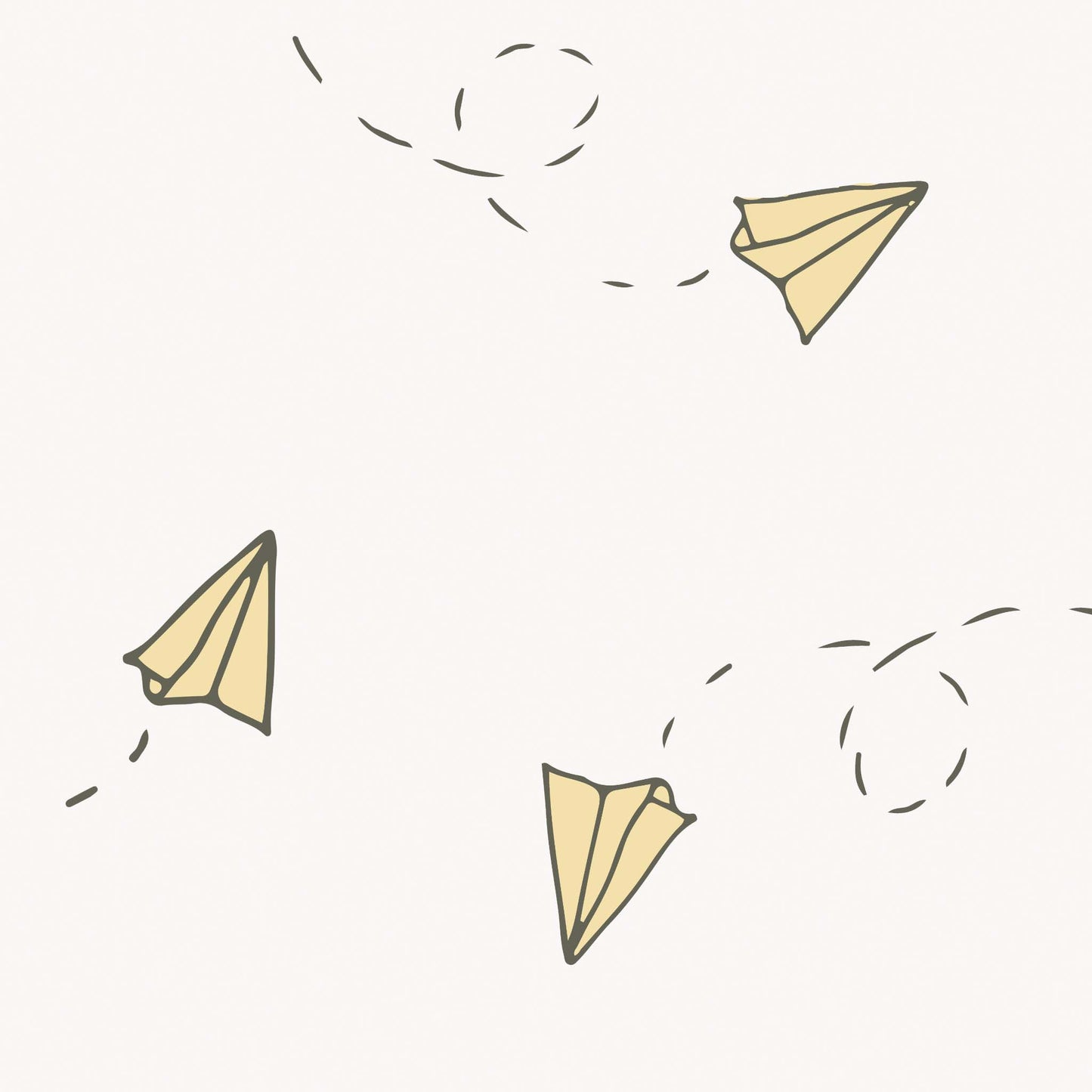 Paper Planes Wallpaper - Yellow
