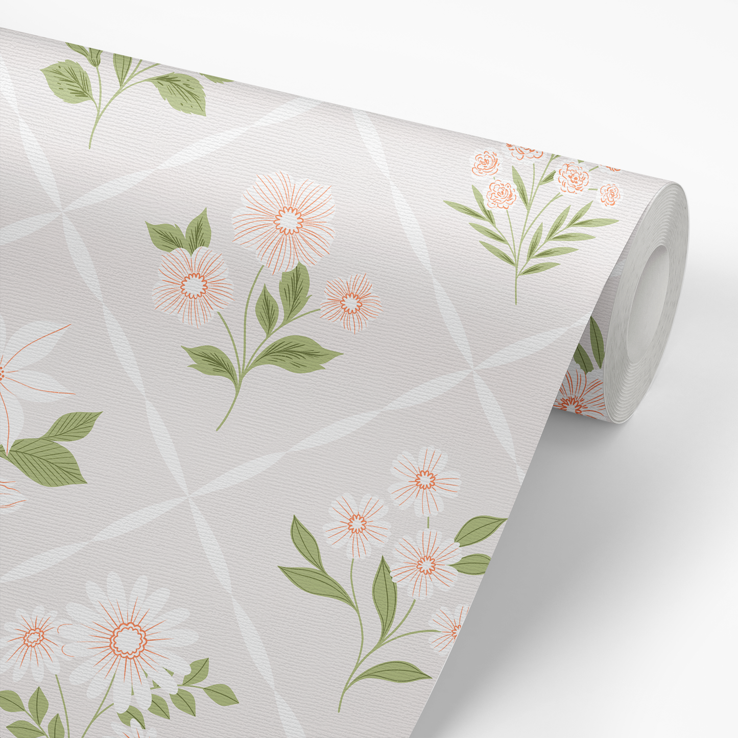 Bouquets Wallpaper - Afternoon Garden (Tan)