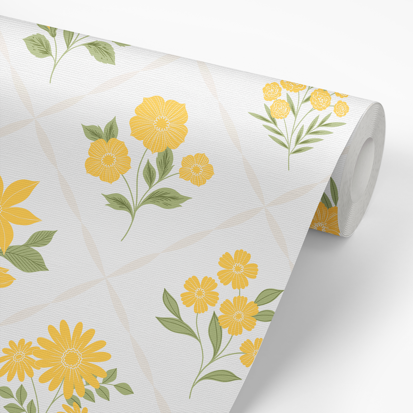 Bouquets Wallpaper - Sunny (Yellow)