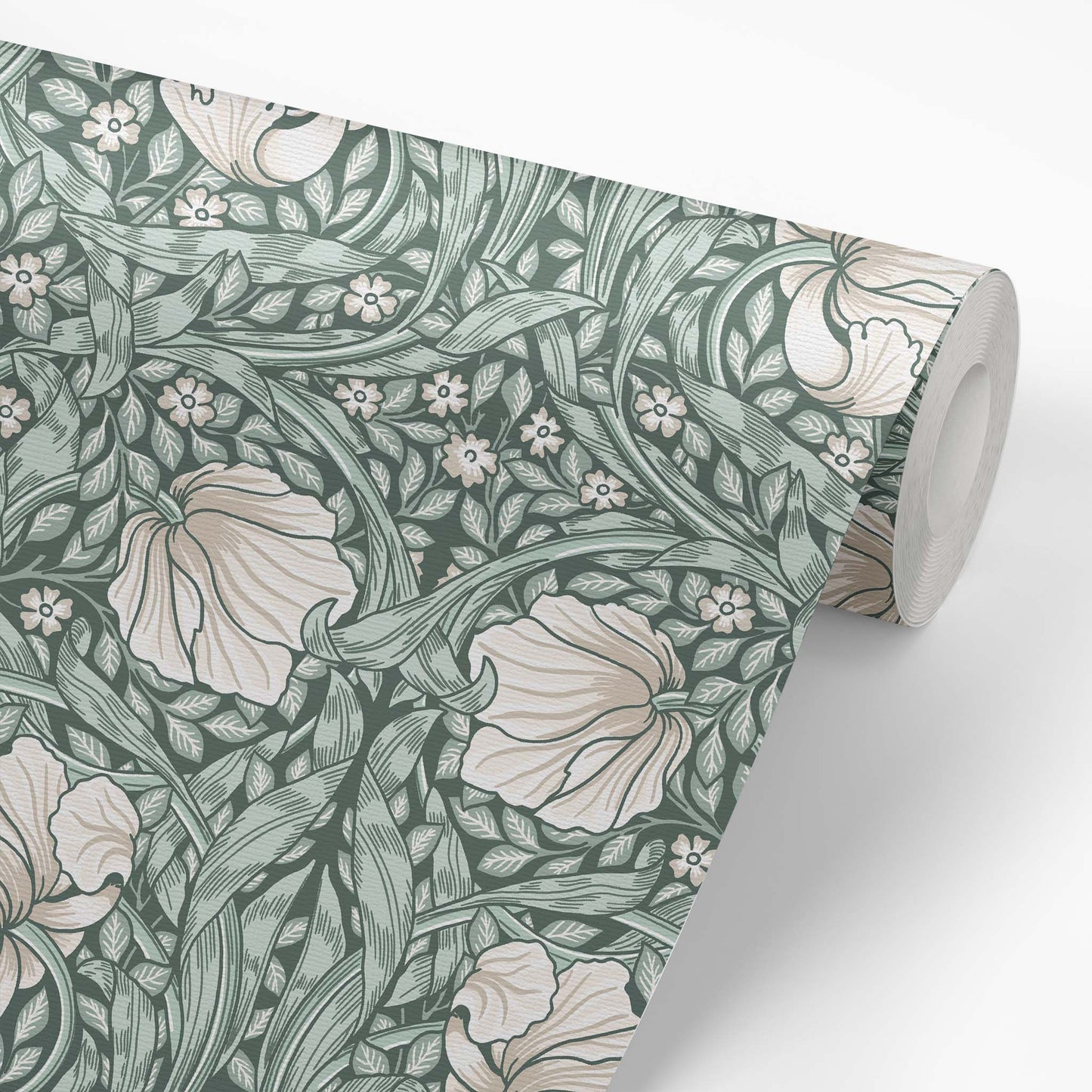 Pimpernel Wallpaper - Green and Cream