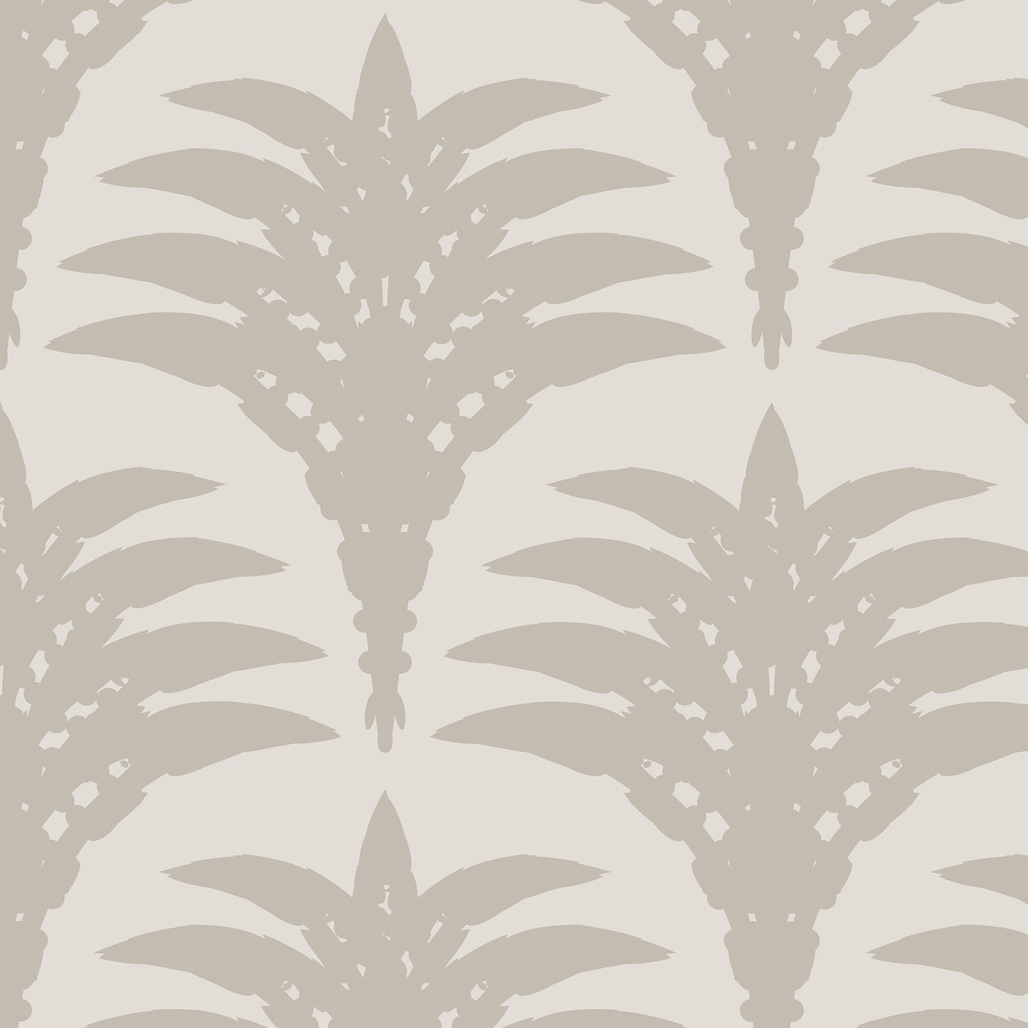 Printed Palms Wallpaper - Beige