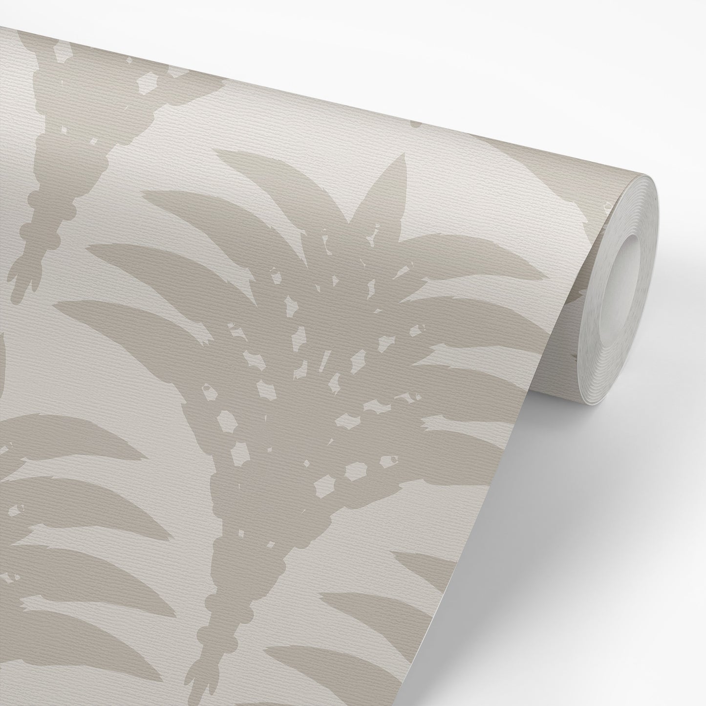 Printed Palms Wallpaper - Beige