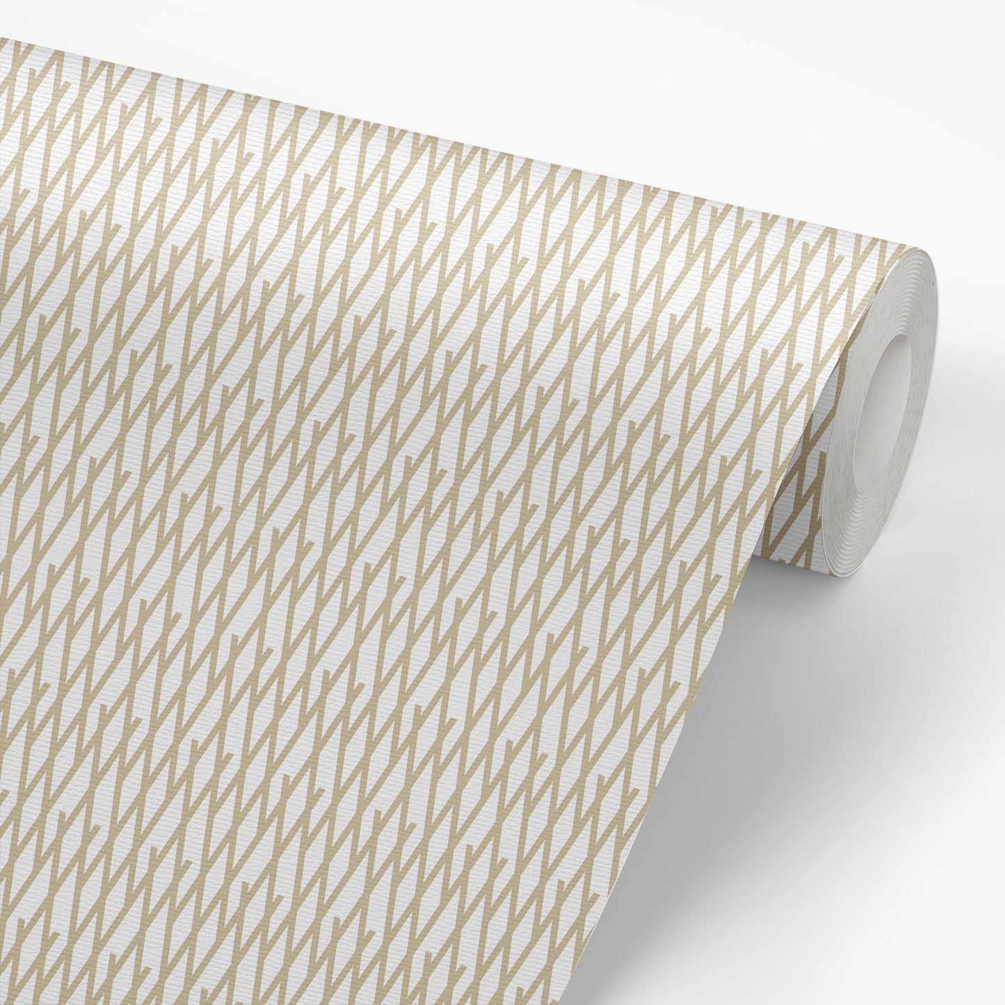 Bamboo Wallpaper - White and Gold