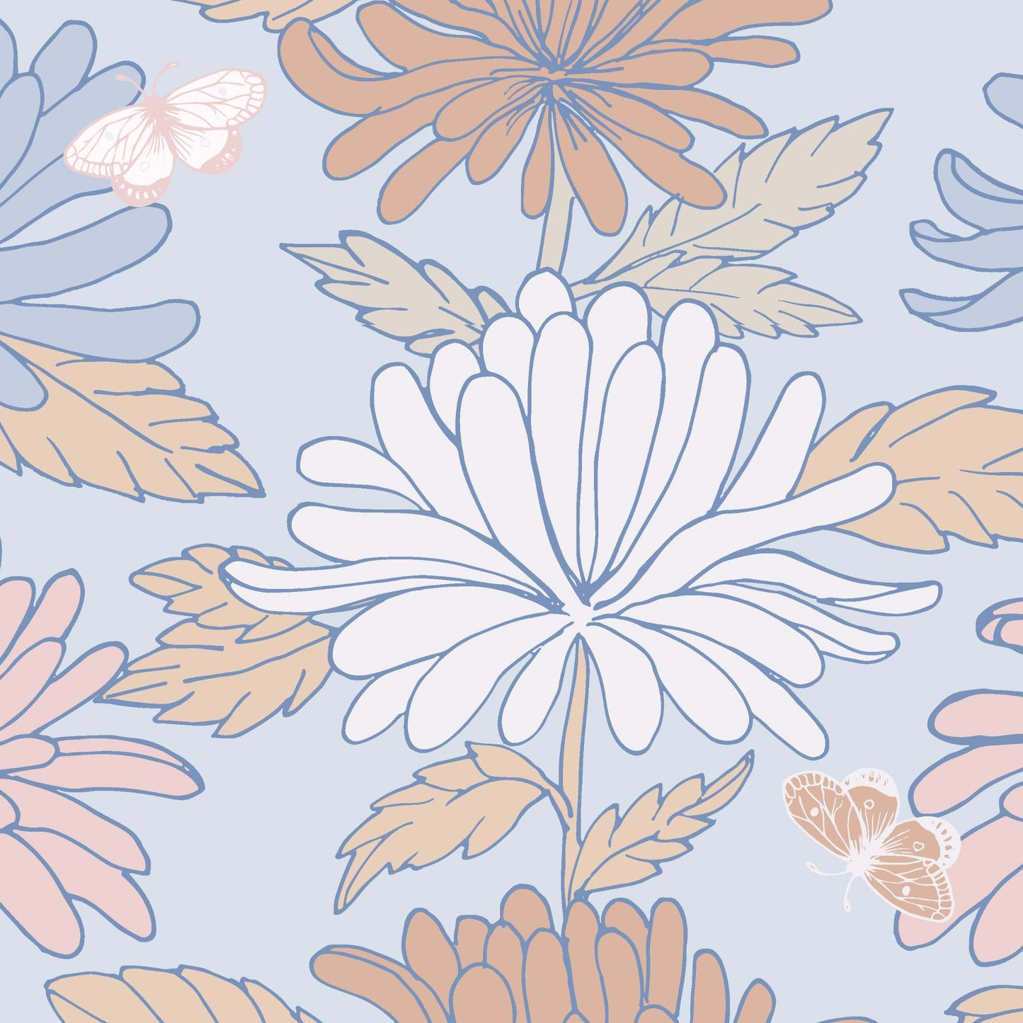 Hydrangea Wallpaper - Blue