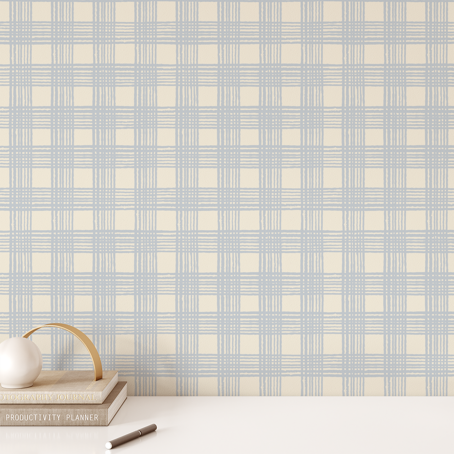 Picnic Poppy Wallpaper - Slate