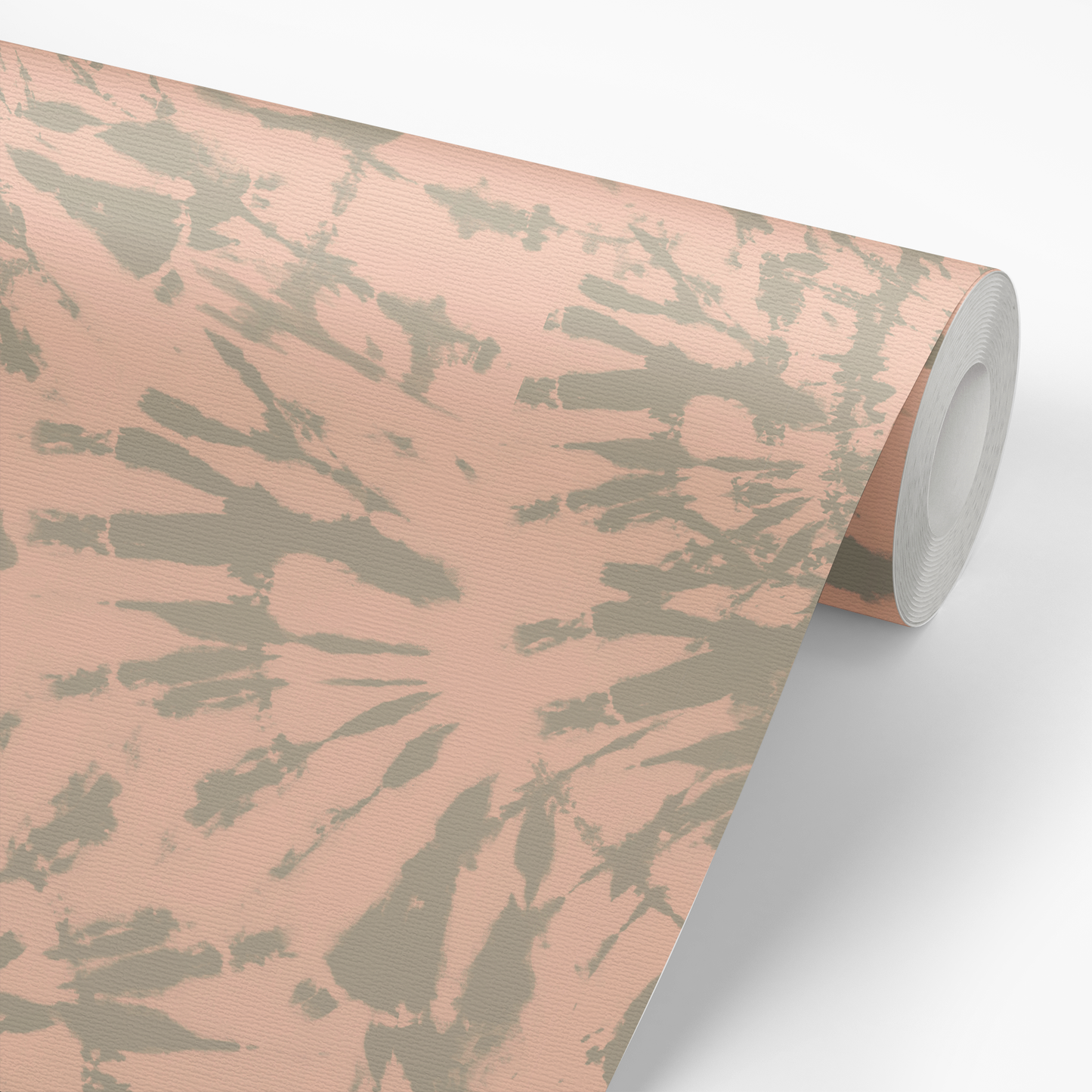 Tie Dye Spiral Wallpaper - Peach