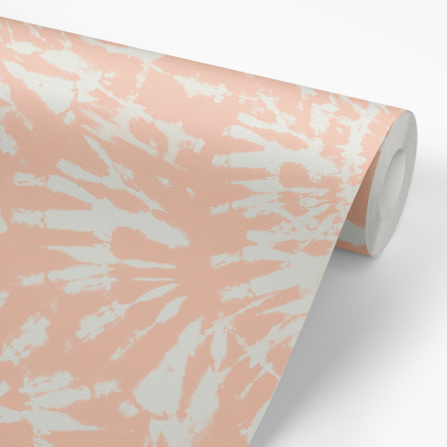 Tie Dye Spiral Wallpaper - Pink/White