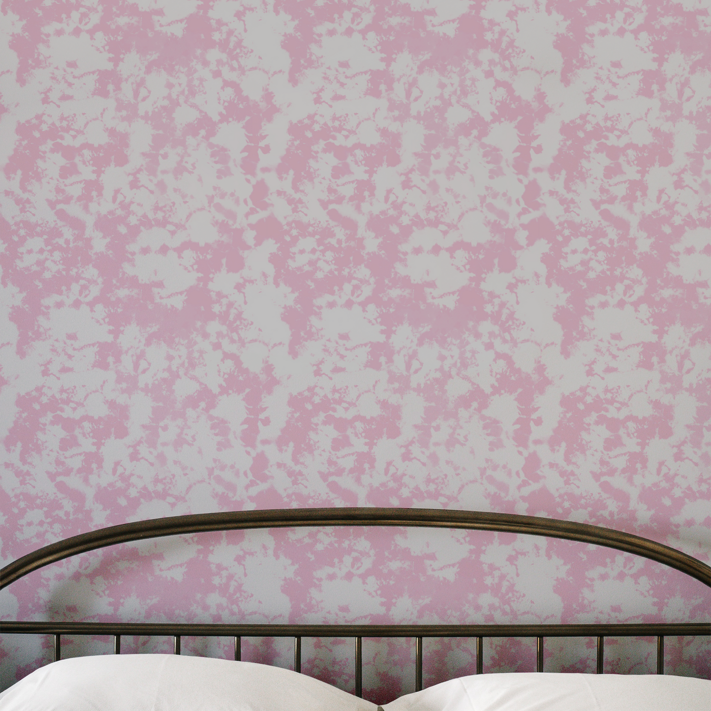 Tie Dye Wallpaper - Pink Gray