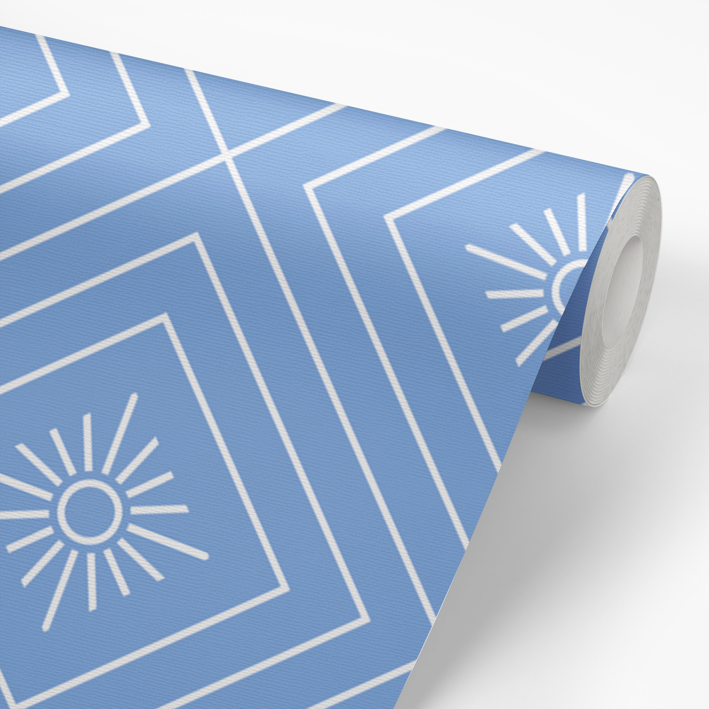 Retro Geo Wallpaper - Blue