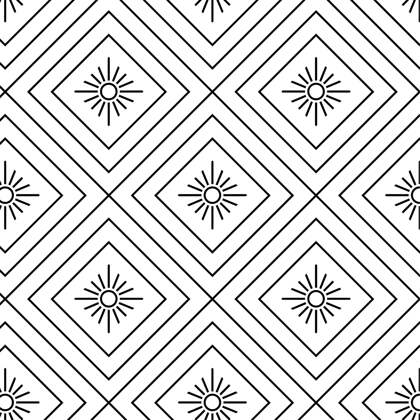 Retro Geo Wallpaper - Black