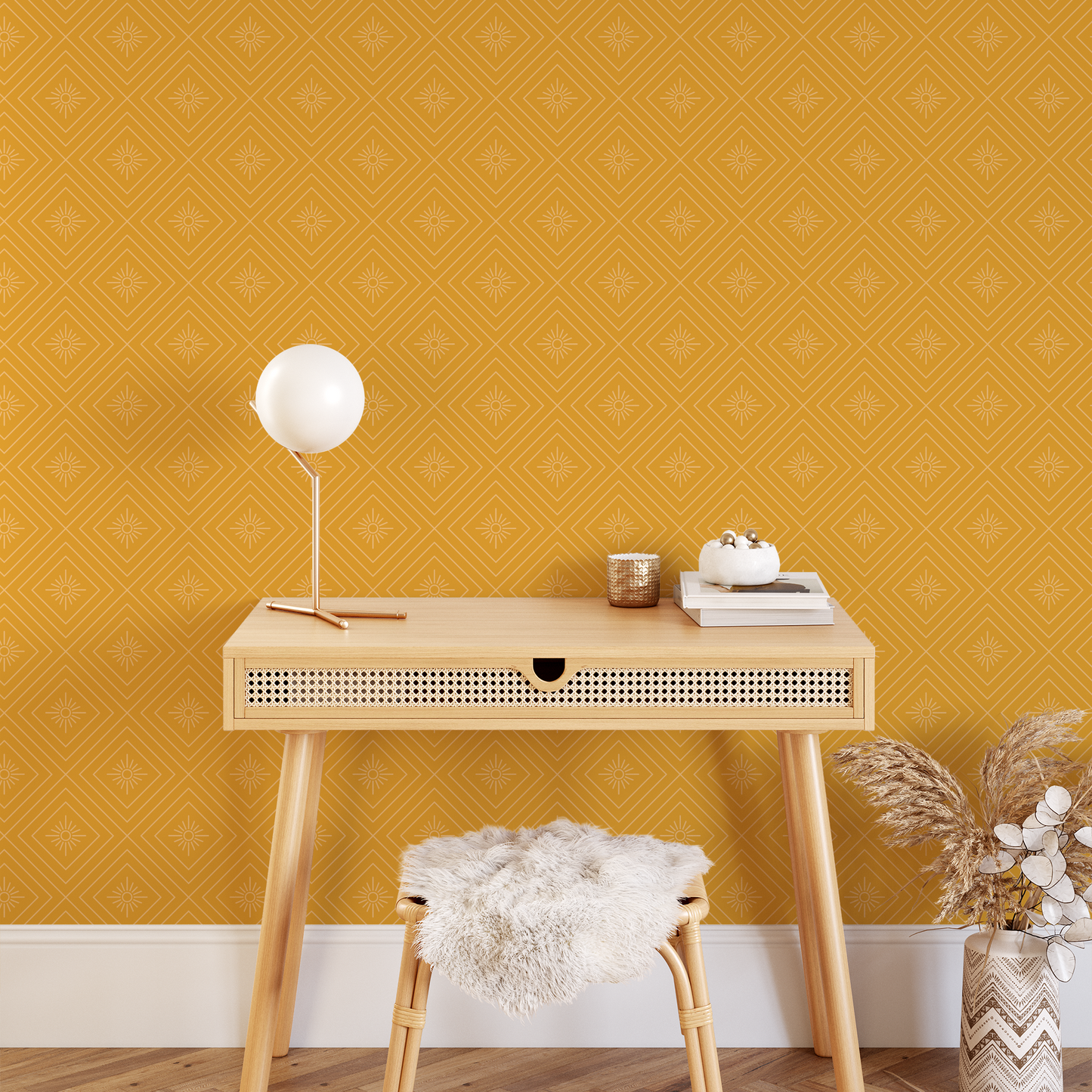 Retro Geo Wallpaper - Yellow