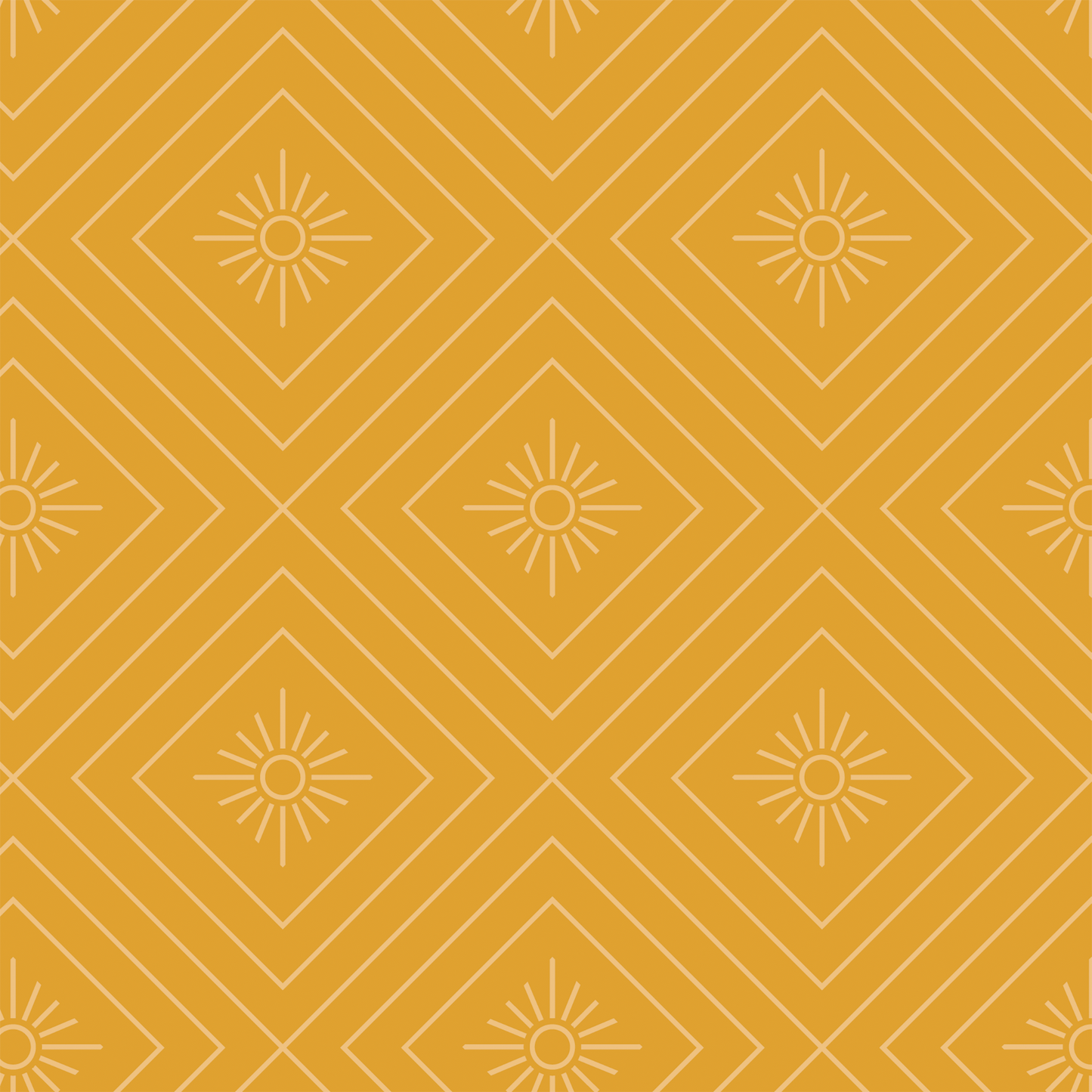 Retro Geo Wallpaper - Yellow