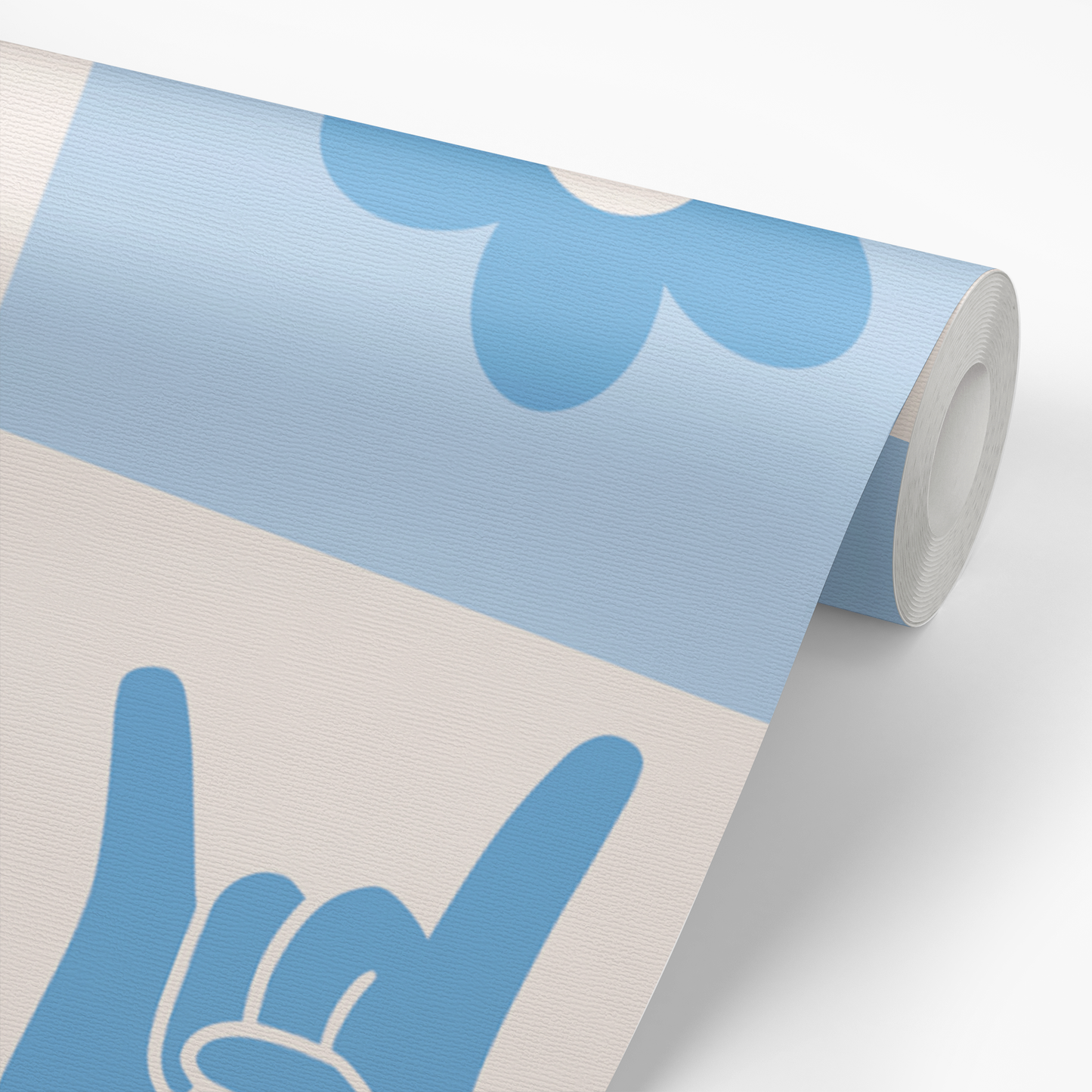 Retro Hand Signs Wallpaper - Blue