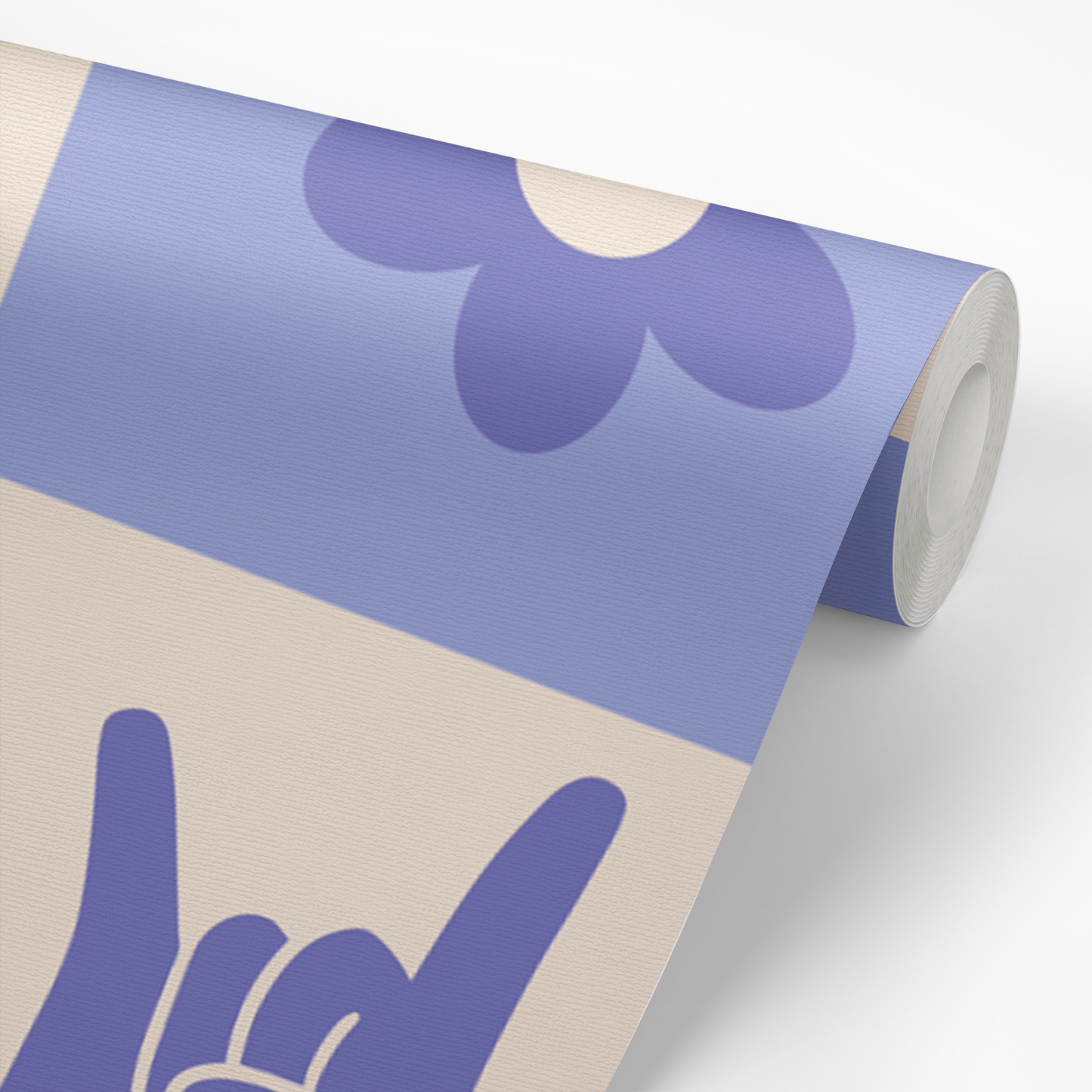 Retro Hand Signs Wallpaper - Purple