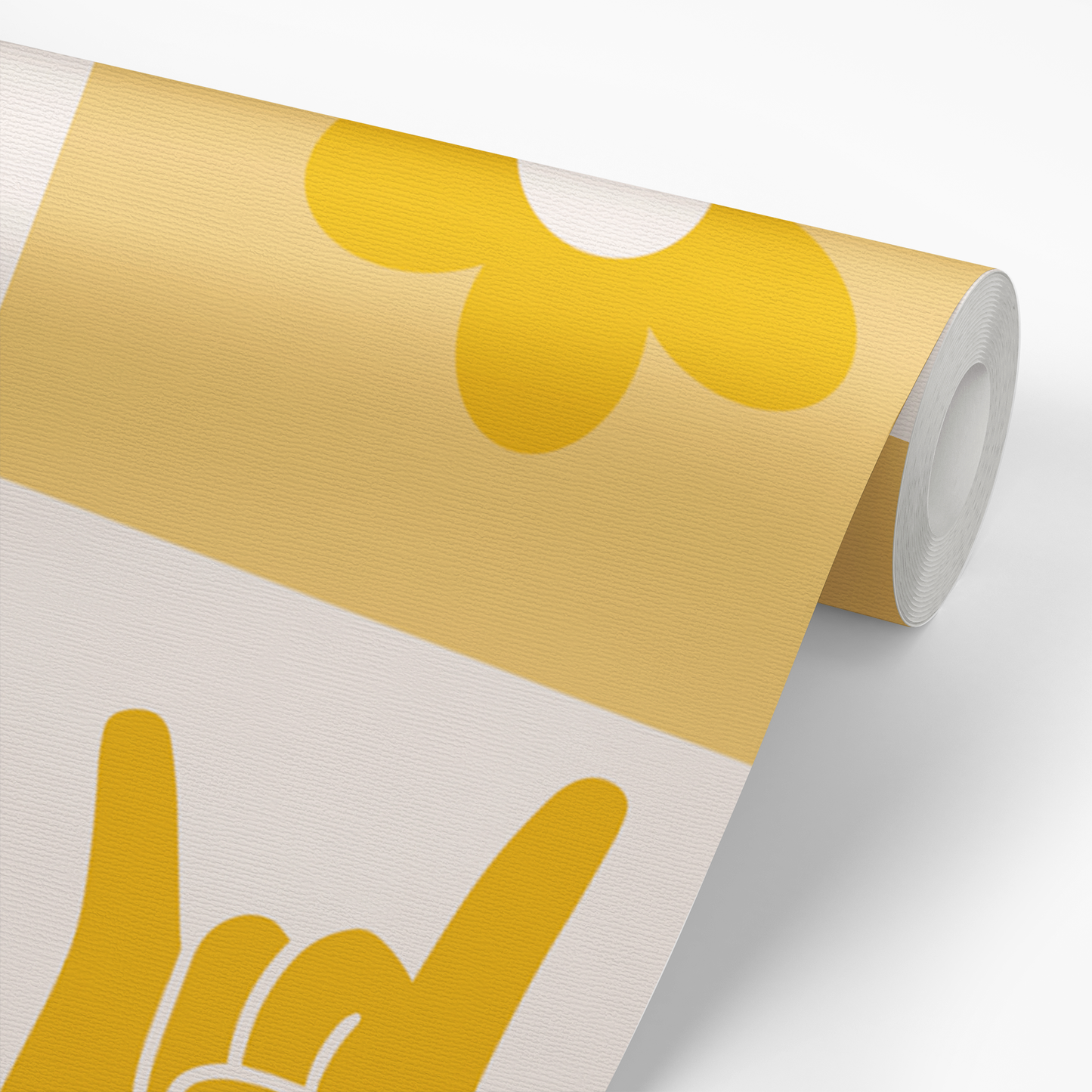 Retro Hand Signs Wallpaper - Yellow