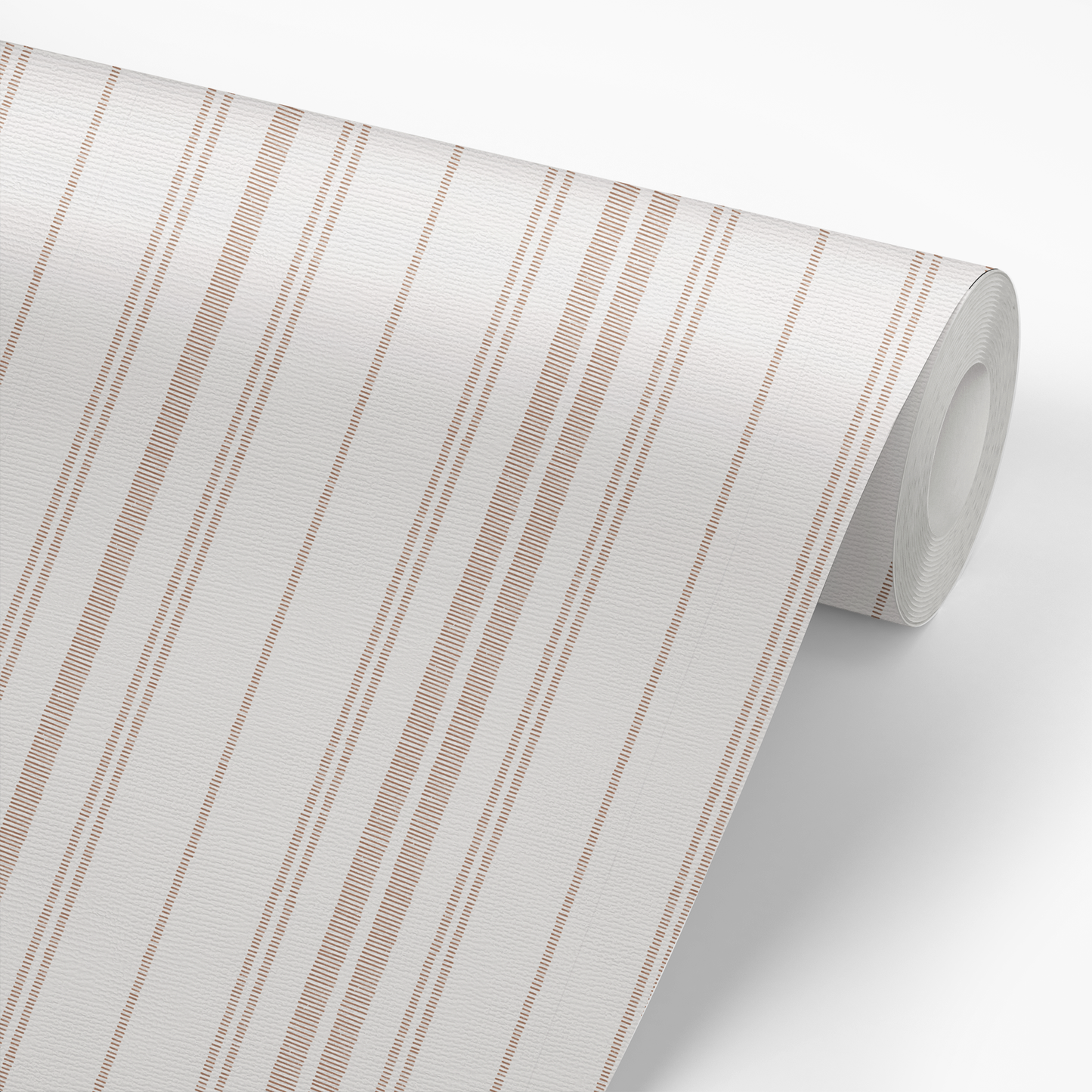 Ticking Stripe Wallpaper - Terracotta