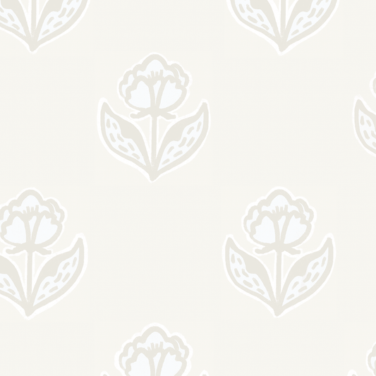 Vintage Flower Wallpaper - Cream
