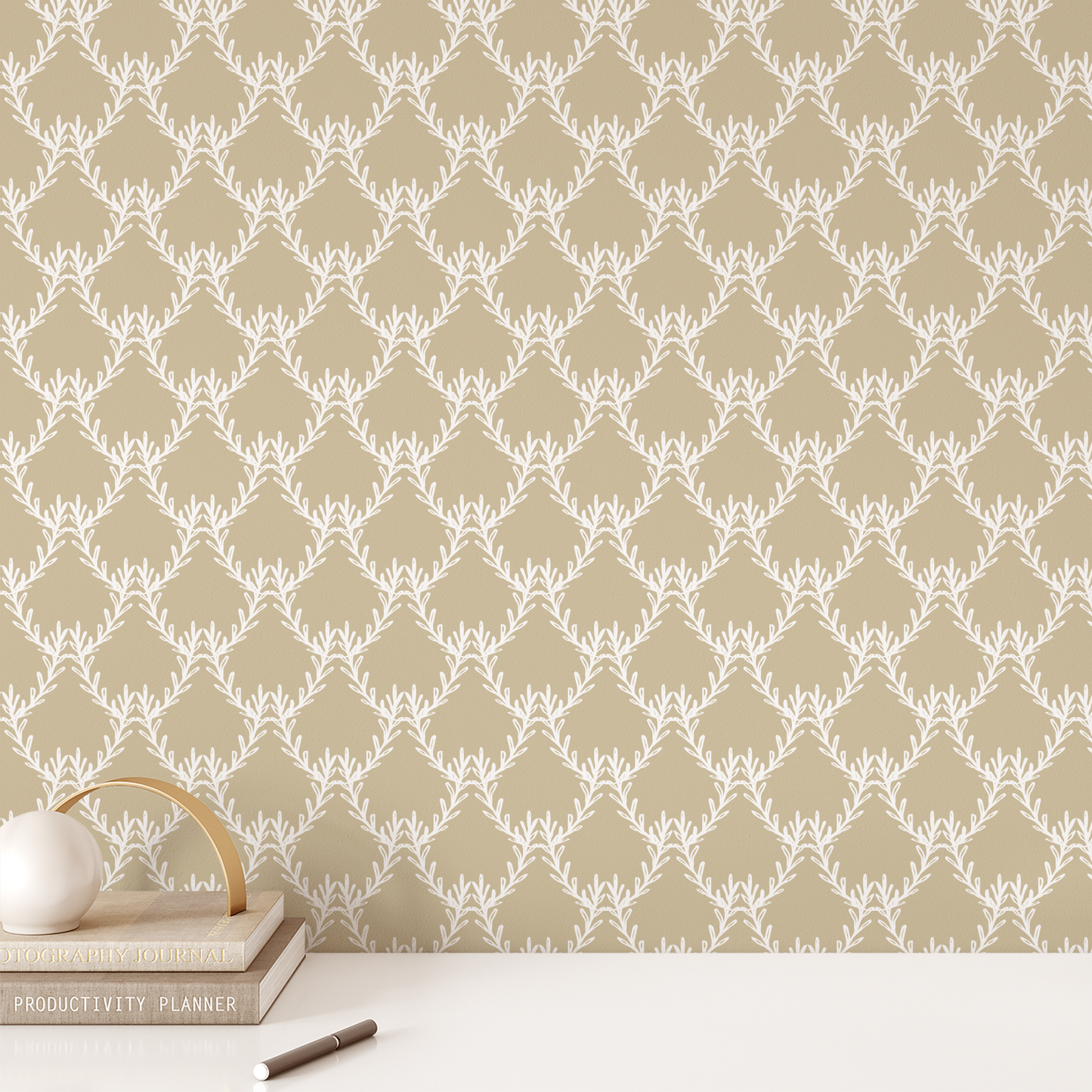 Chandelier Wallpaper - Gold