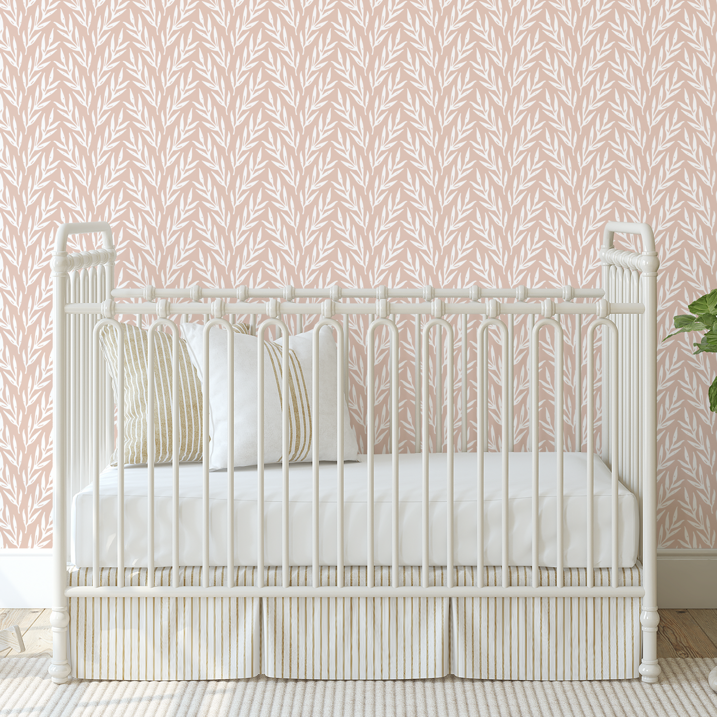 Ivy Wallpaper - Blush