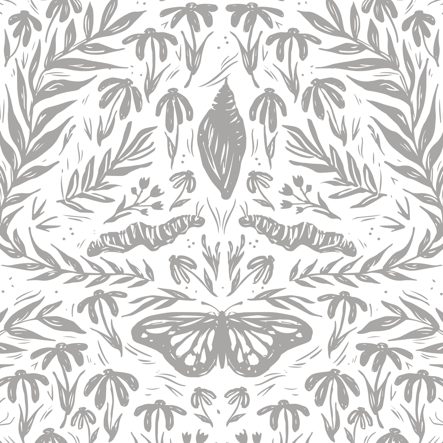 Metamorphosis Wallpaper - Gray