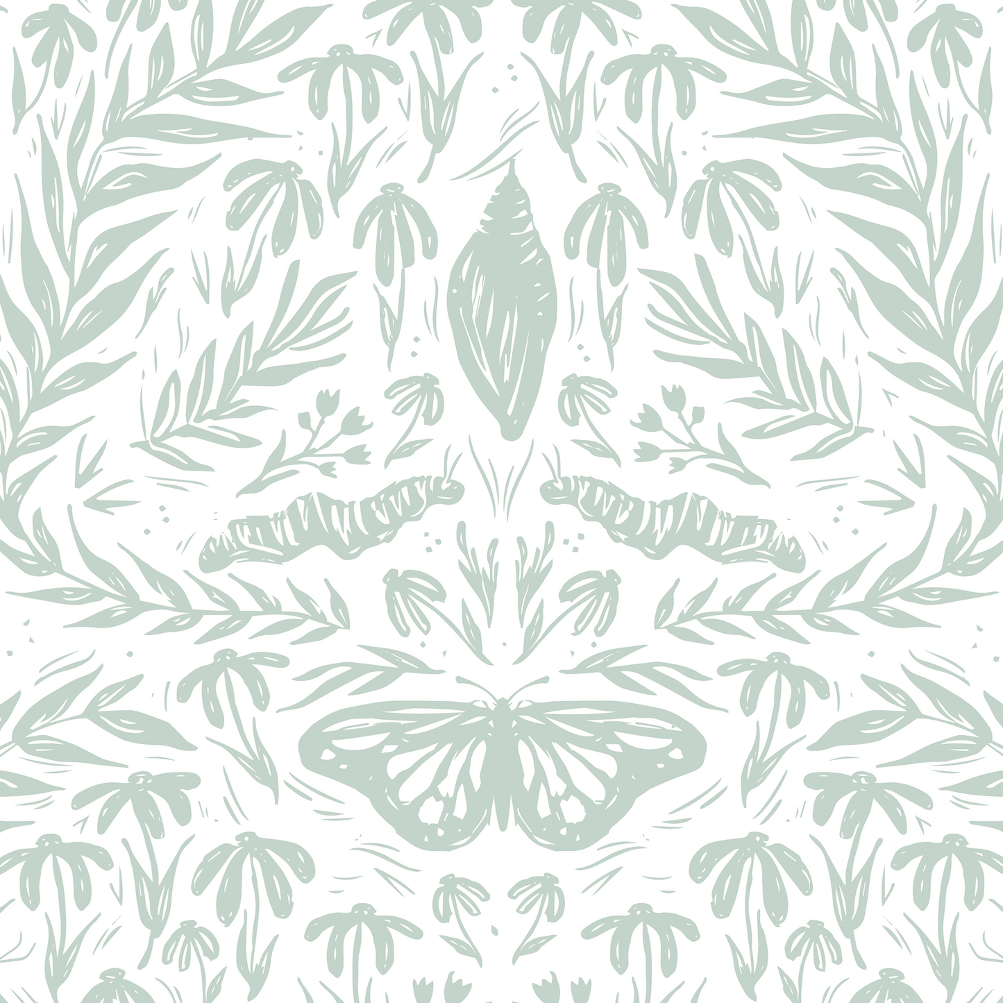 Metamorphosis Wallpaper - Mint