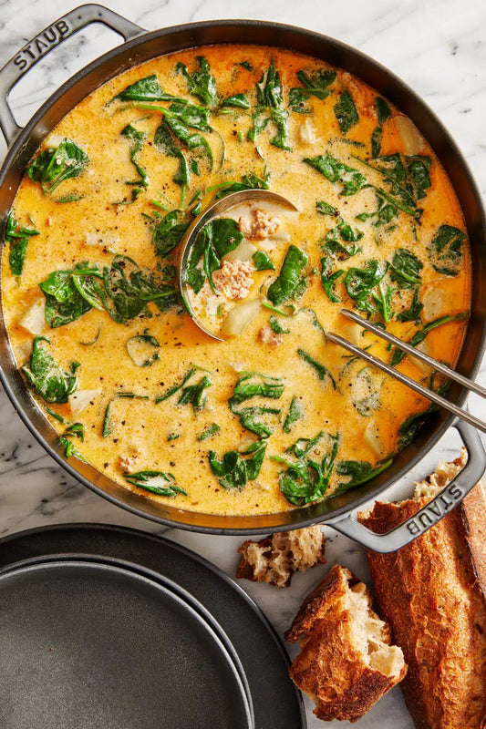 Making Zuppa Toscana Soup at Home