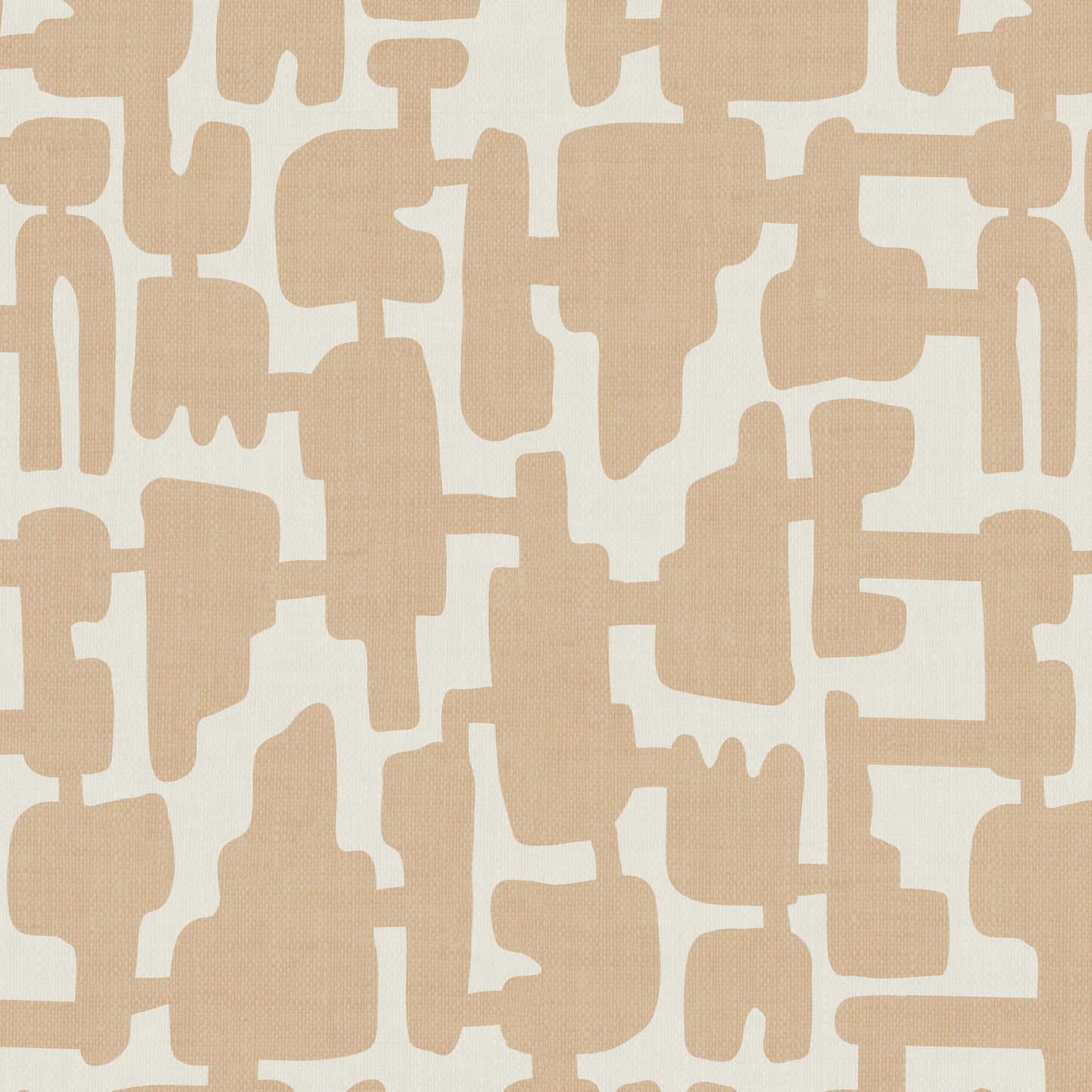 Add some eye-catching style to your walls with our Abstract Shapes Wallpaper! This modern design features an intricate blend of beige shapes on a beige on cream background.