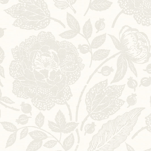 Antique Peonies Wallpaper - Neutral