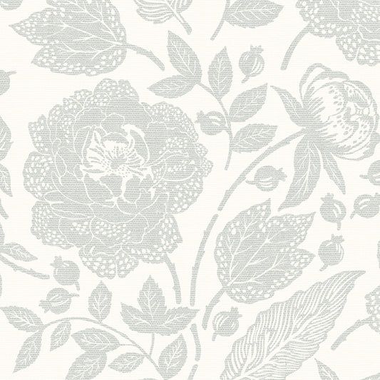 Antique Peonies Wallpaper - Sage